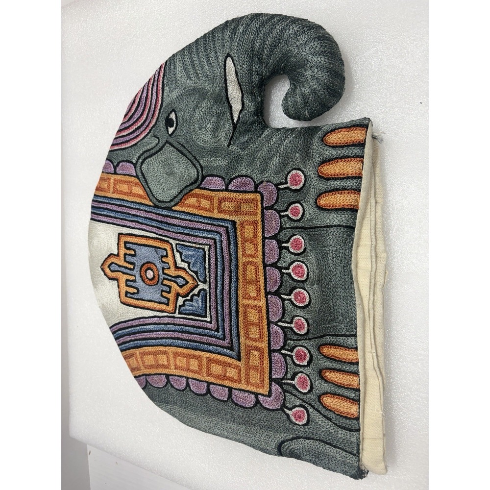 Embroidered Elephant Tea Pot Cozy Cover Insulated Vintage EUC - Picture 4 of 6